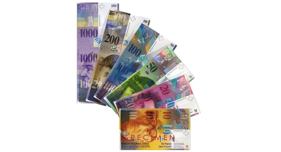 Frank szwajcarski banknoty - Nowe banknoty franki szwajcarskie